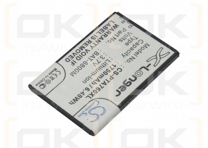 Batería de repuesto para Sky IM-A780L / BAT-6800M 1750mAh Li-ion 3.7V (Cameron Sino)