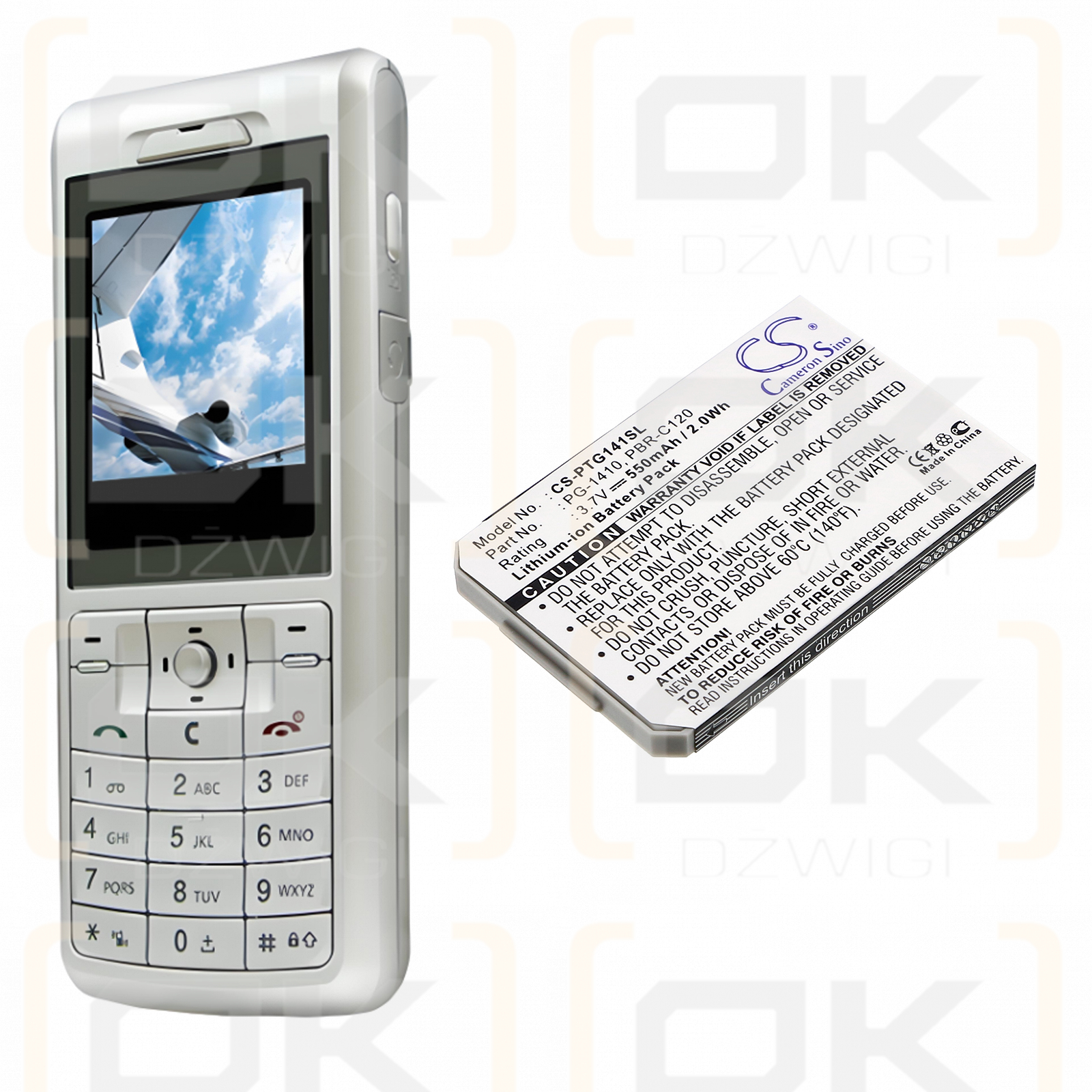 Pantech C120 / PG-1410 550mAh Li-ion 3.7V (Cameron Sino)