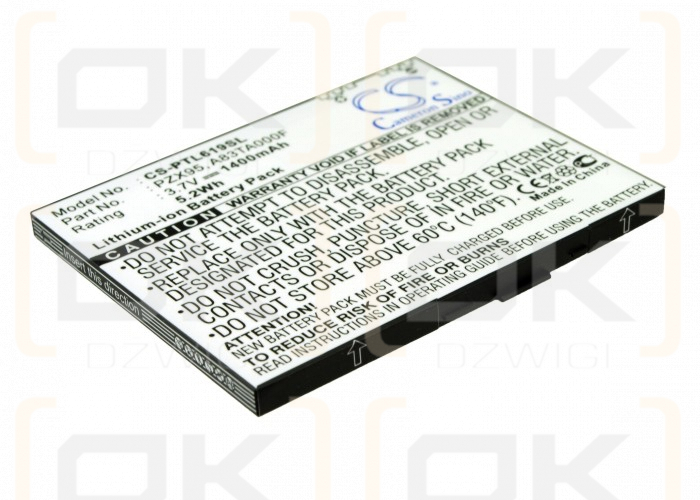 Pharos PTL619BN / PZX95 1400 mAh Li-Ion 3,7 V (Cameron Sino)