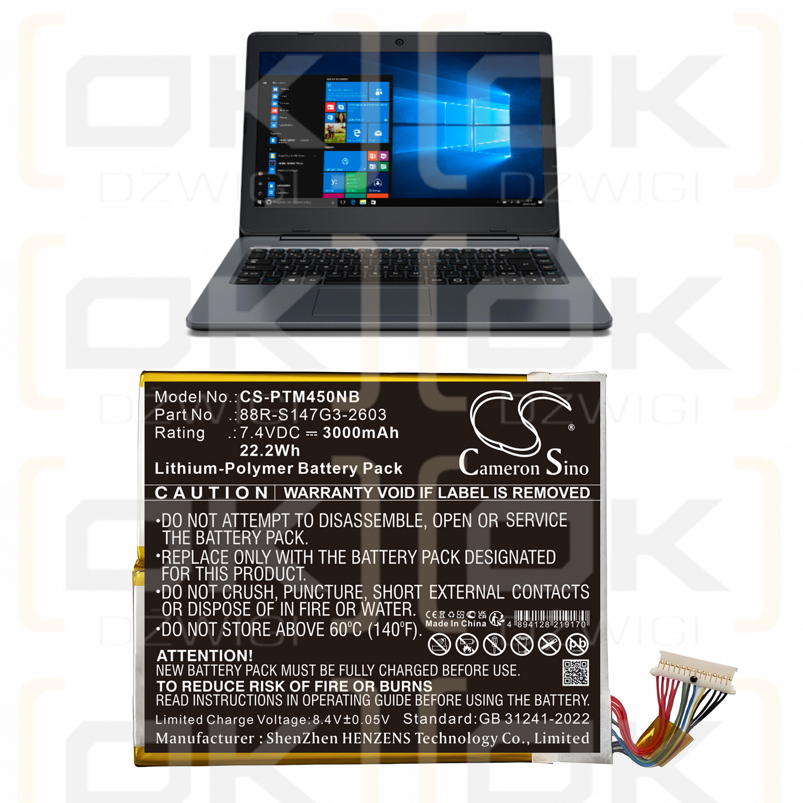 Positivo Vaio C14 / 88R-S147G3-2603 3000mAh Li-Polímero 7.4V (Cameron Sino)