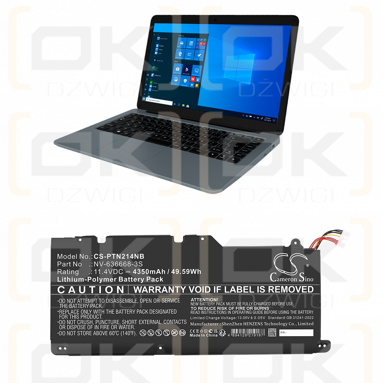 Positivo Master N2140 / NV-636668-3S 4350mAh Li-Polímero 11.4V (Cameron Sino)