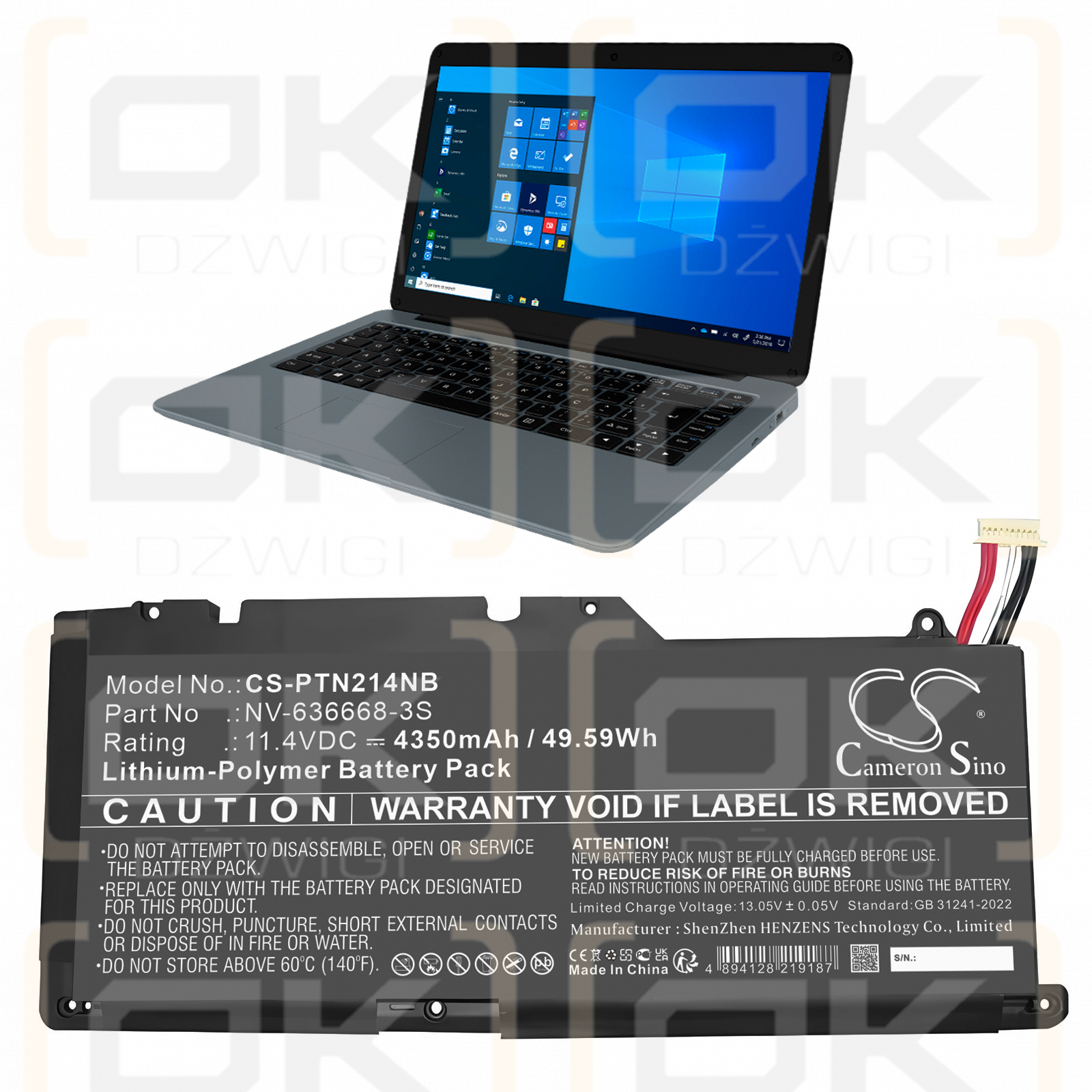 Positivo Master N2140 / NV-636668-3S 4350mAh Li-Polímero 11.4V (Cameron Sino)