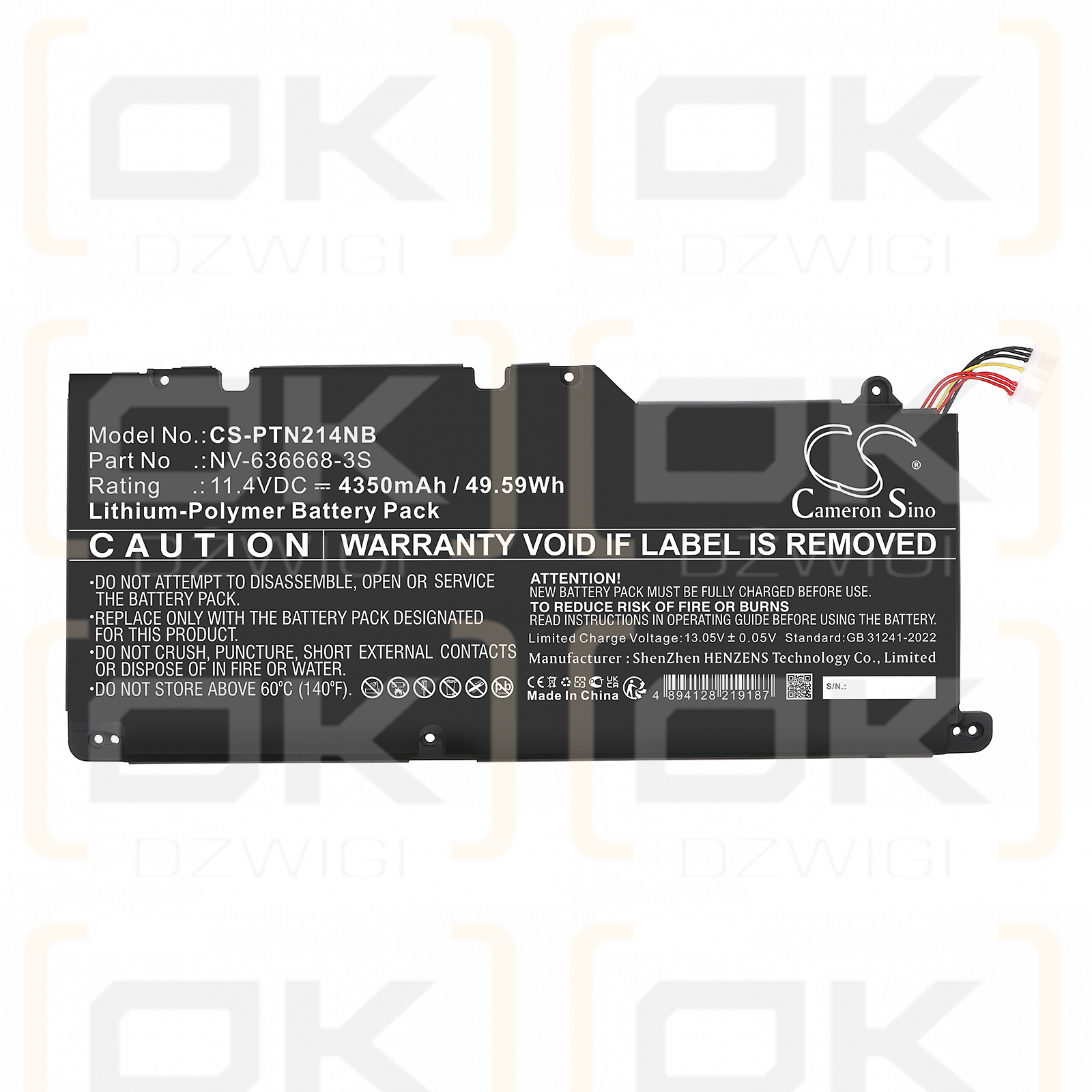 Positivo Master N2140 / NV-636668-3S 4350mAh Li-Polímero 11.4V (Cameron Sino)