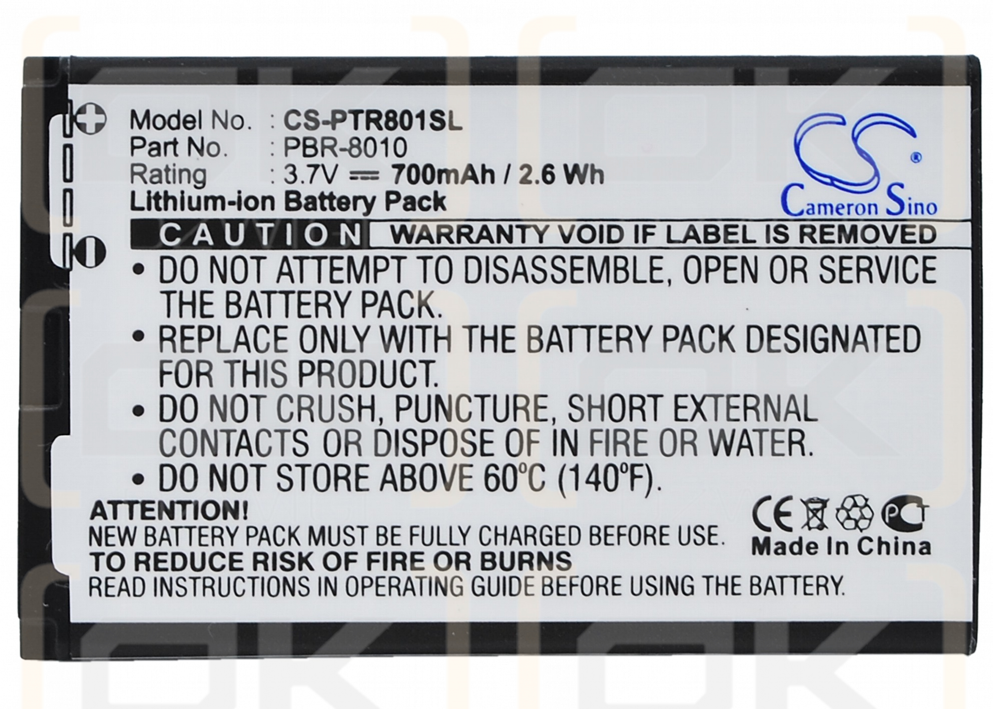 Verizon Blitz / PBR-8010 700mAh Li-ion 3.7V (Cameron Sino)