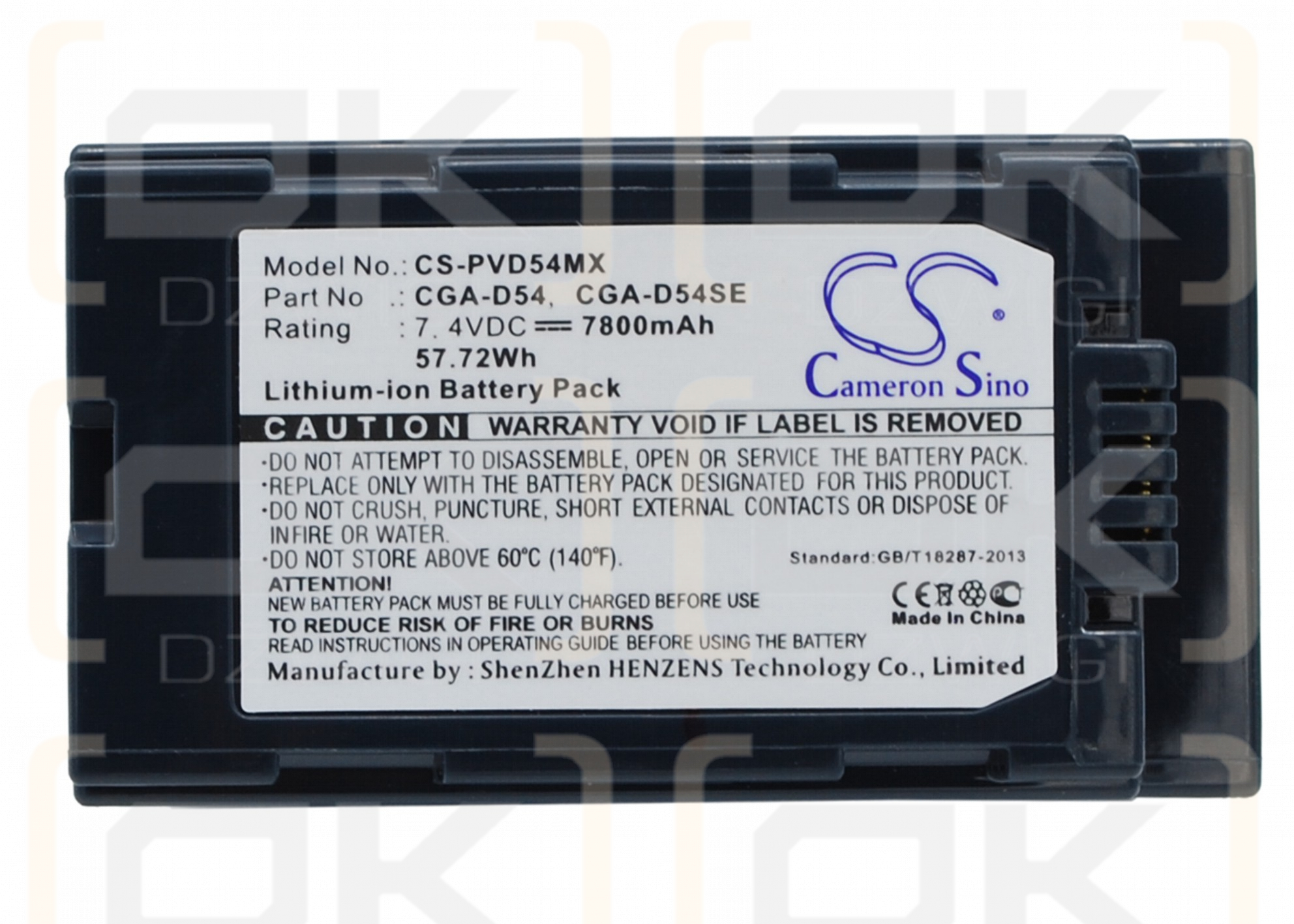 Panasonic AG-AC-90 / CGA-D54 7800mAh Li-ion 7.4V (Cameron Sino)