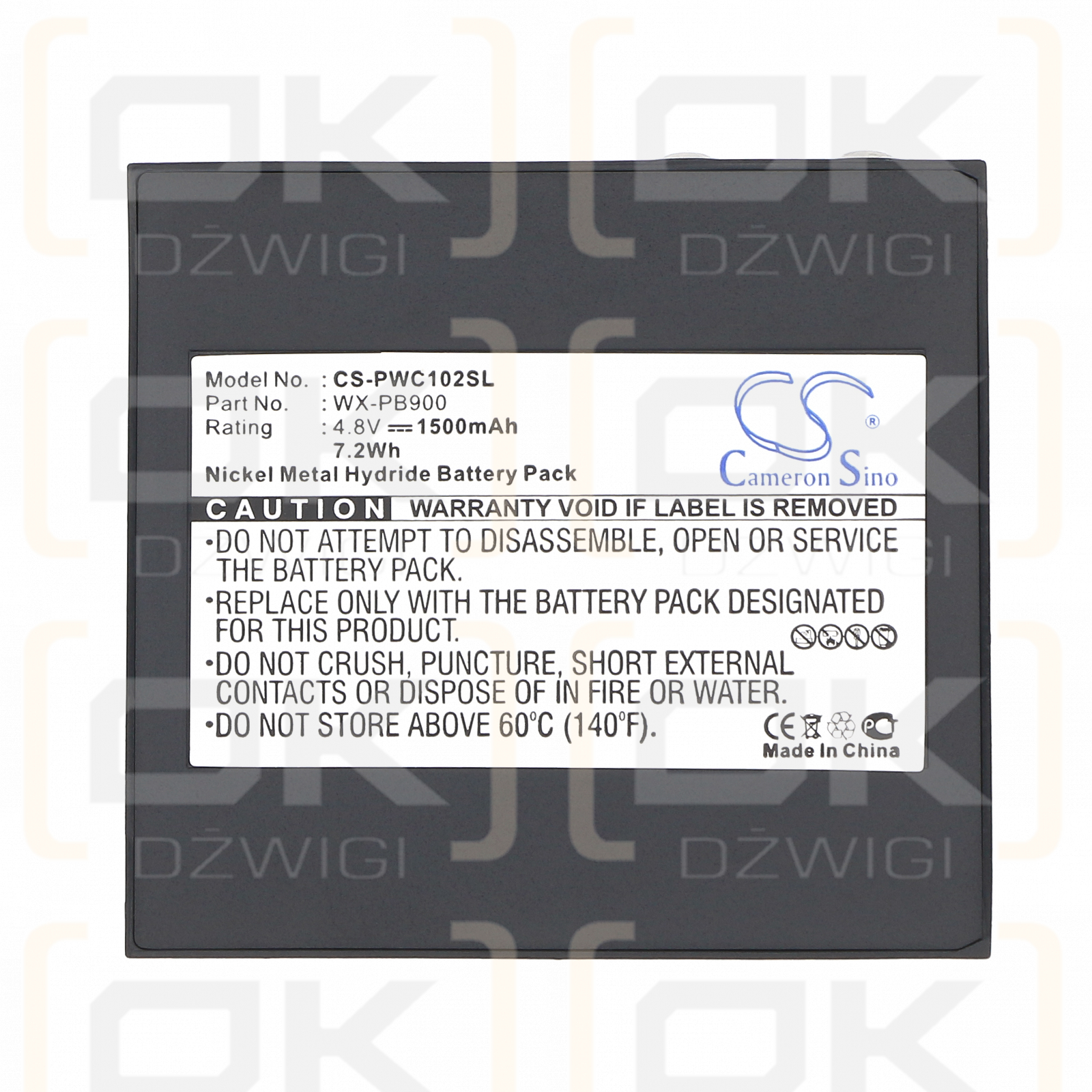 Panasonic PB-900I / WX-PB900 1500mAh Ni-MH 4.8V (Cameron Sino)