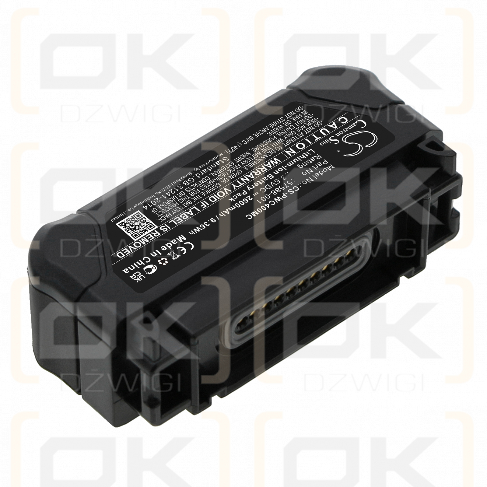 Panasonic i-Pro BWC4000 Body-Worn Camera / 57588-001 2600mAh Li-ion 3.6V (Cameron Sino)