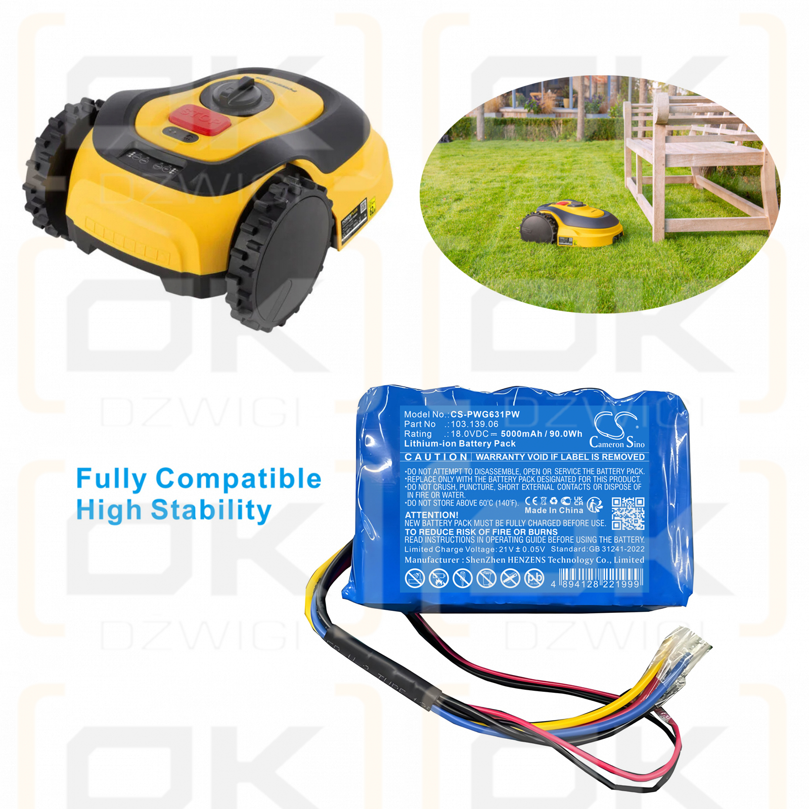 PowerPlus POWXG6310 / 103.139.06 5000mAh Li-ion 18.0V (Cameron Sino)