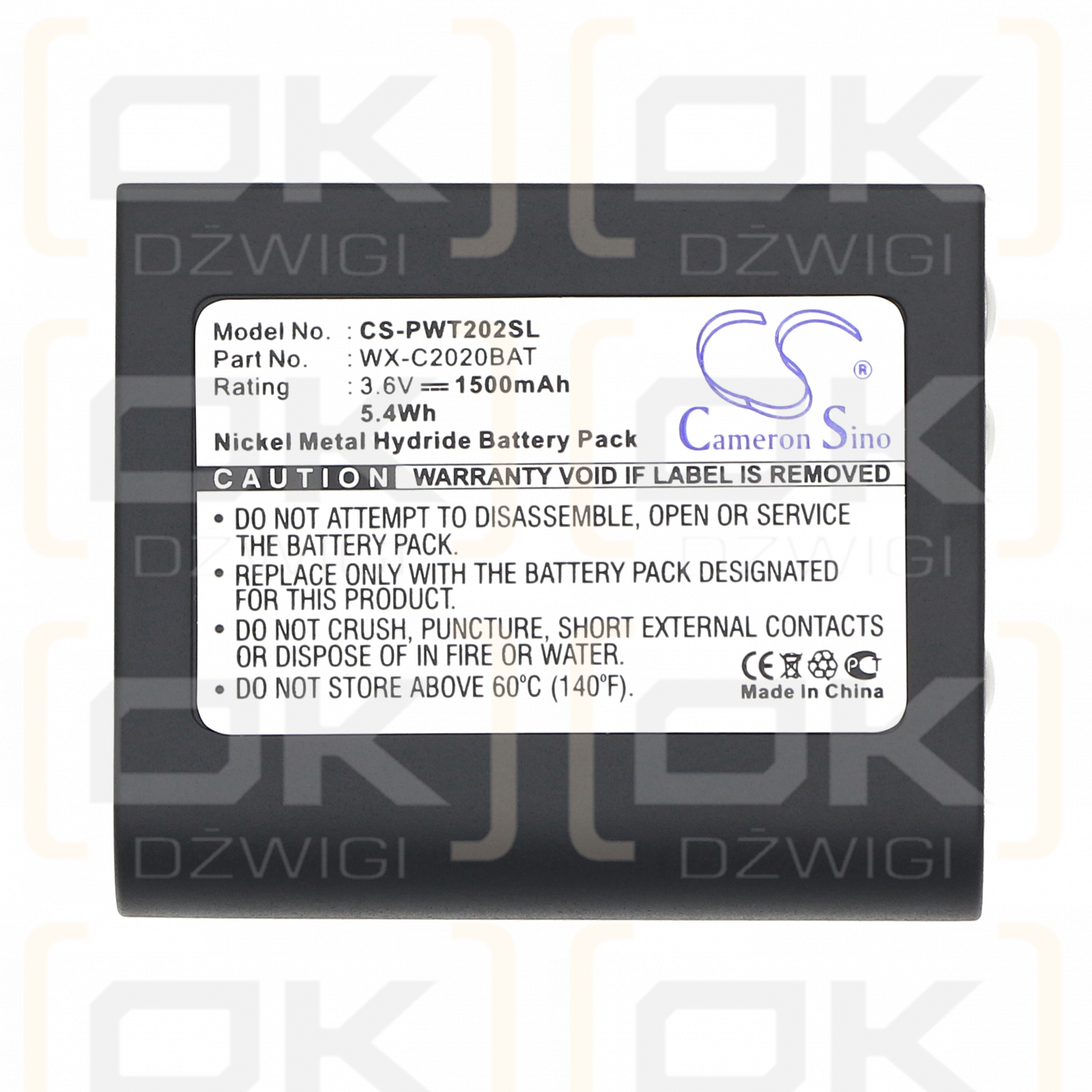 Panasonic Ultraplex II / WX-C2020BAT 1500 mAh Ni-MH 3,6 V (Cameron Sino)