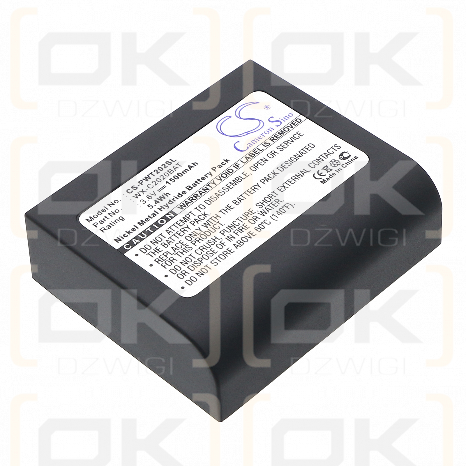 Panasonic Ultraplex II / WX-C2020BAT 1500 mAh Ni-MH 3,6 V (Cameron Sino)