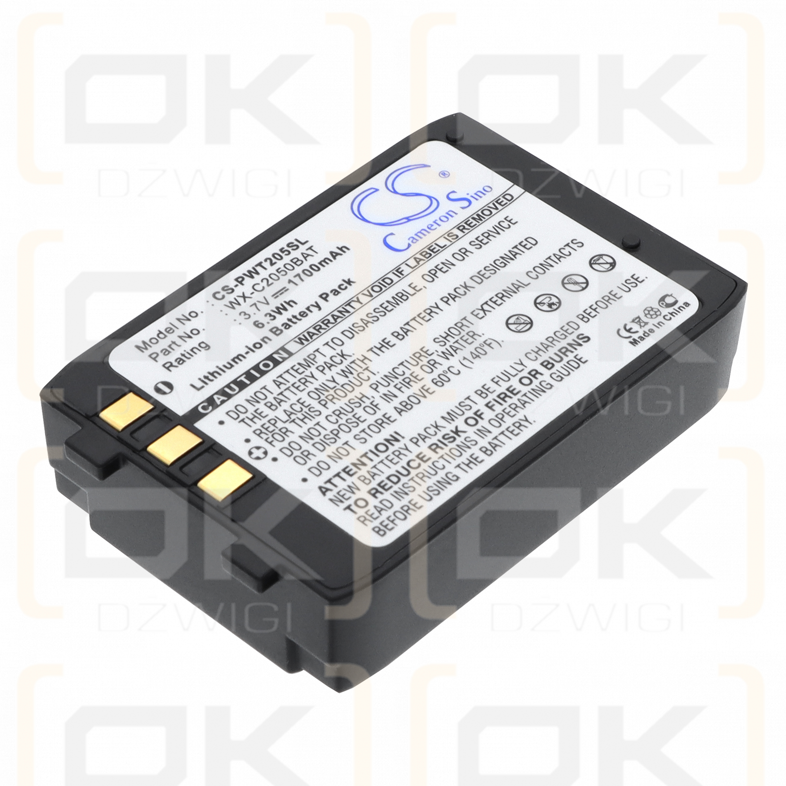 Panasonic Ultraplex II 2051 / WX-C2050BAT 1700 mAh Li-ion 3,7 V (Cameron Sino)