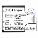 Panasonic Attune II / WX-SB100 700 mAh Li-Ion 3,7 V (Cameron Sino)