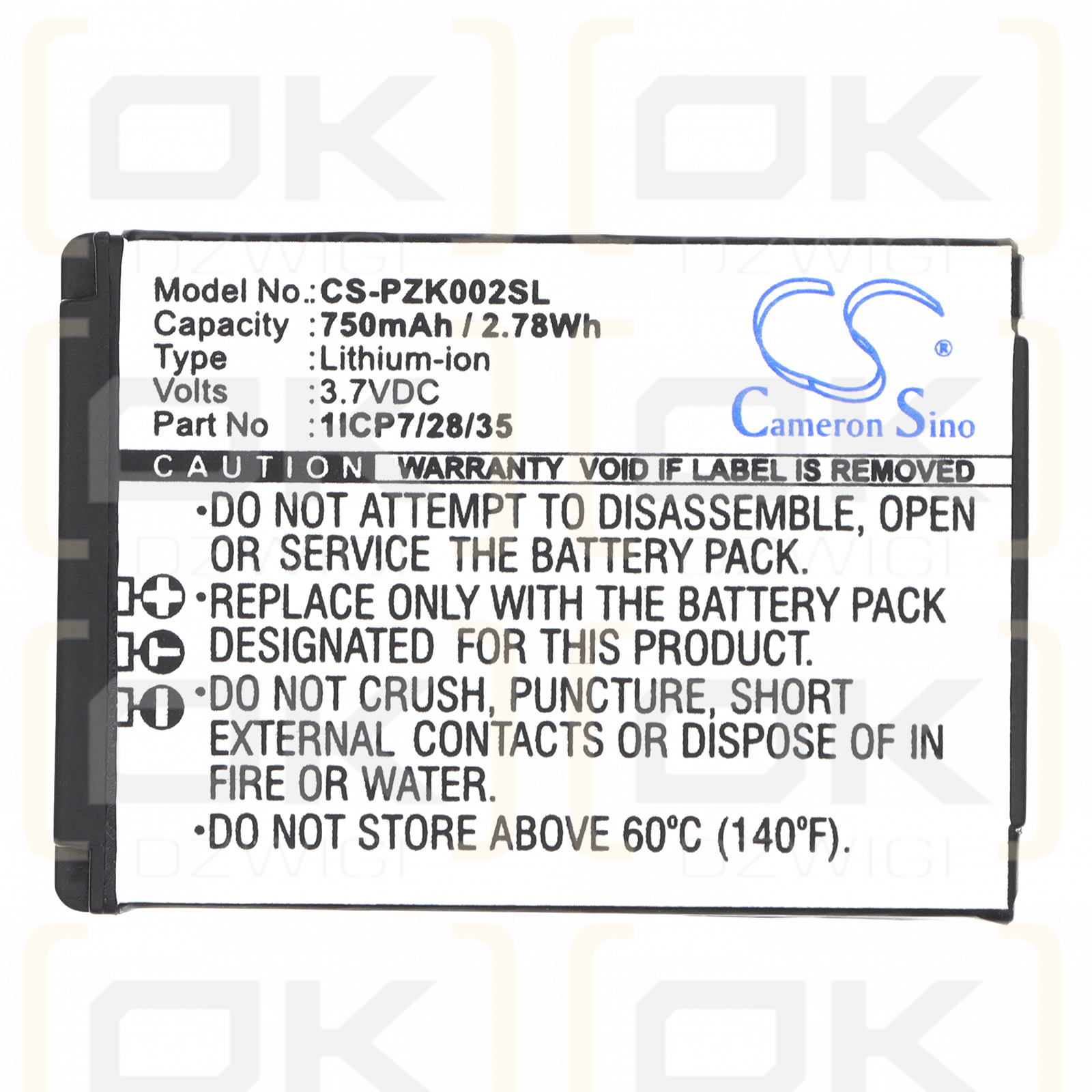 Parrot Zik 3.0 / 1ICP7/28/35 750 mAh Li-ion 3,7 V (Cameron Sino)