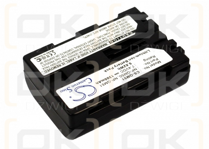 Sony DCR-TRV50E / NP-QM50 1300mAh Li-ion 7.4V (Cameron Sino)