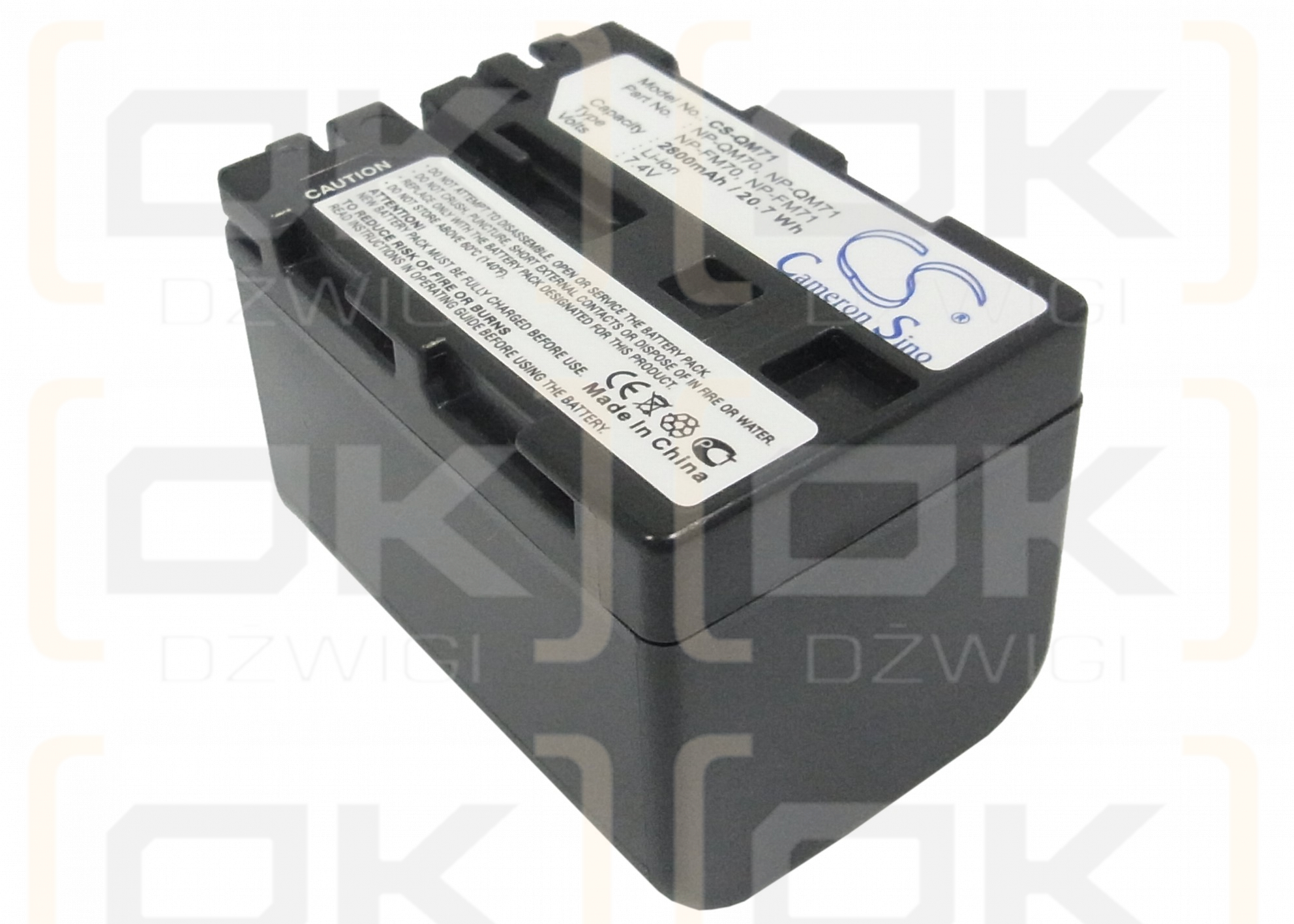 Sony DCR-PC9E / NP-QM71 2800mAh Li-ion 7.4V (Cameron Sino)