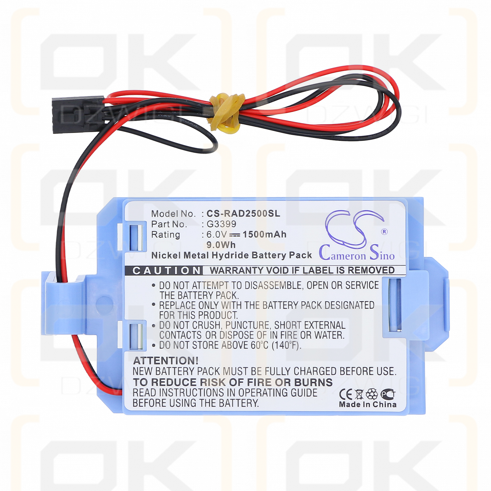 DELL Poweredge M2550 / 57DHN 1500 mAh Ni-MH 6 V (Cameron Sino)