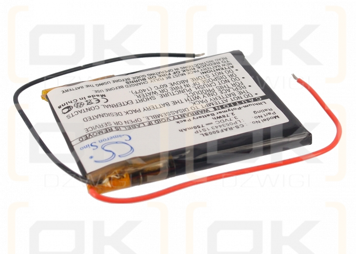 RAC 5000 WIDE / LP053443 1S1P 750 mAh Li-Polymer 3,7 V (Cameron Sino)