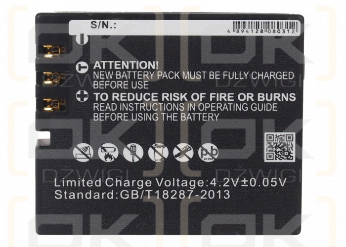 Cámara AEE MagiCam SD30 / DS-SD20 de polímero de litio de 900 mAh y 3,7 V (Cameron Sino)