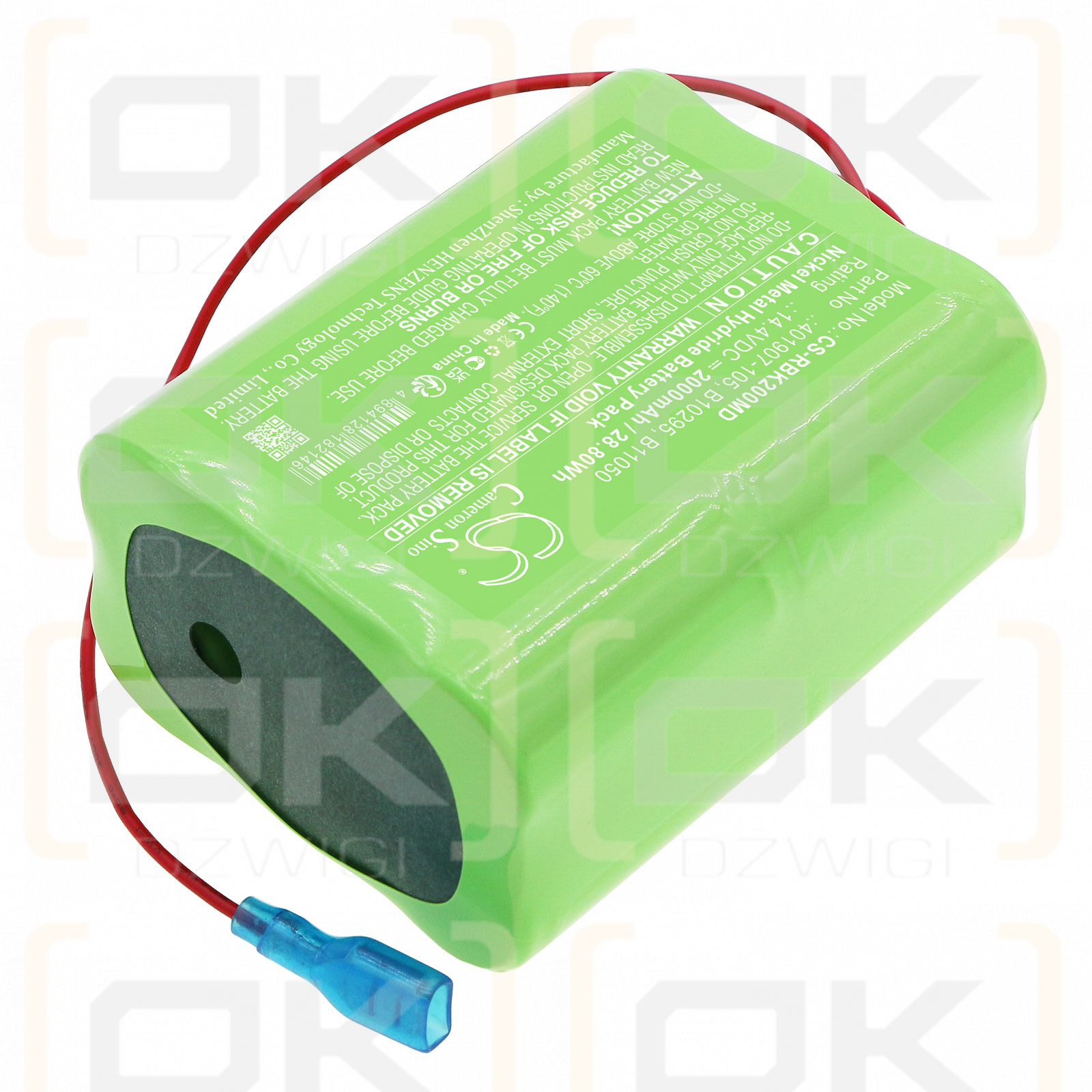 RAULAND BORG BK2000 / 401907-105 2000mAh Ni-MH 14.4V (Cameron Sino)