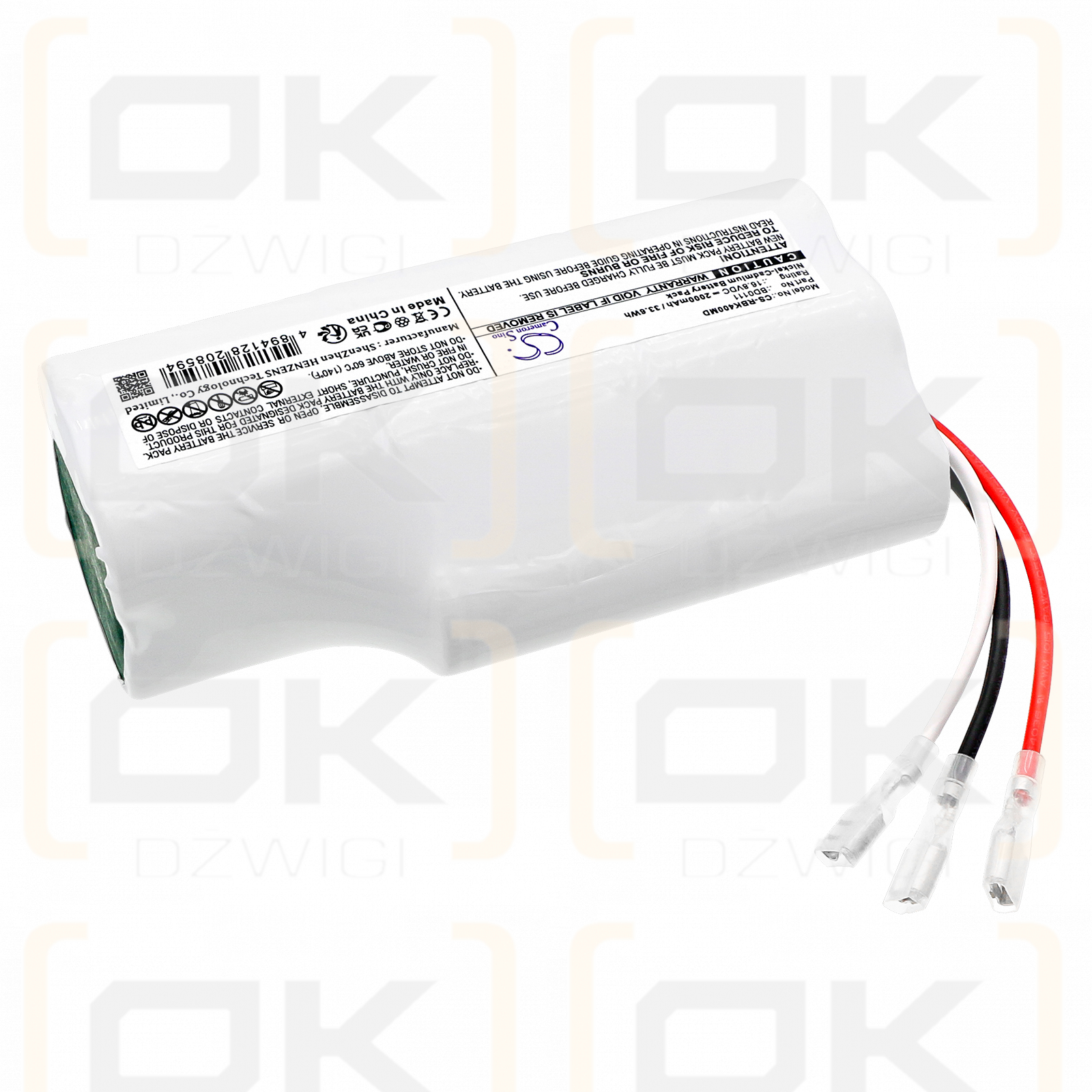 Rauland-Borg Responder Nurse Call R4000 / BD0111 2000mAh Ni-CD 16.8V (Cameron Sino)