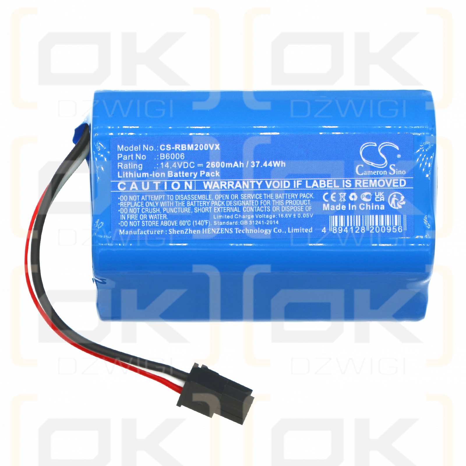 Robzone Moppy 2.0 Profi / B6006 2600mAh Li-ion 14.4V (Cameron Sino)