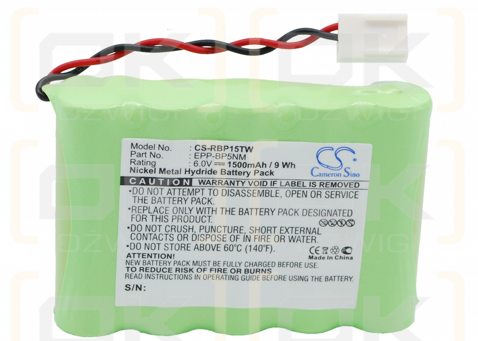 Ritron & RT-15H / EPP-BP5NM 1500mAh Ni-MH 6.0V (Cameron Sino)