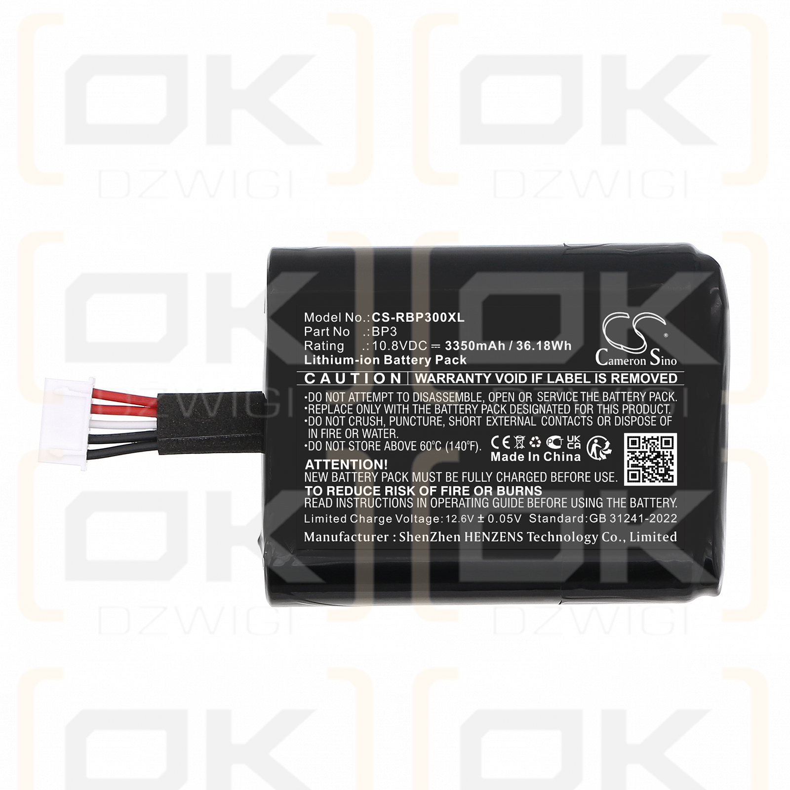 Roberts Stream 95i / BP18650-3S1P 3350 мАч Li-ion 10,8 В (Cameron Sino)