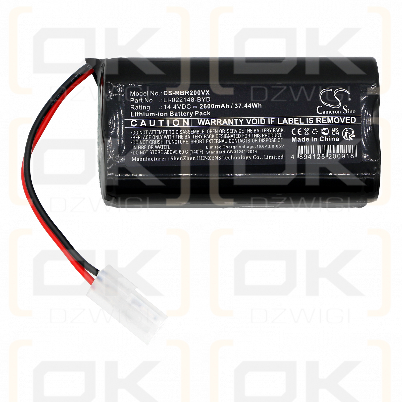 RobZone Roomy 3.0 / LI-022148-BYD 2600 mAh Li-Ion 14,4 V (Cameron Sino)