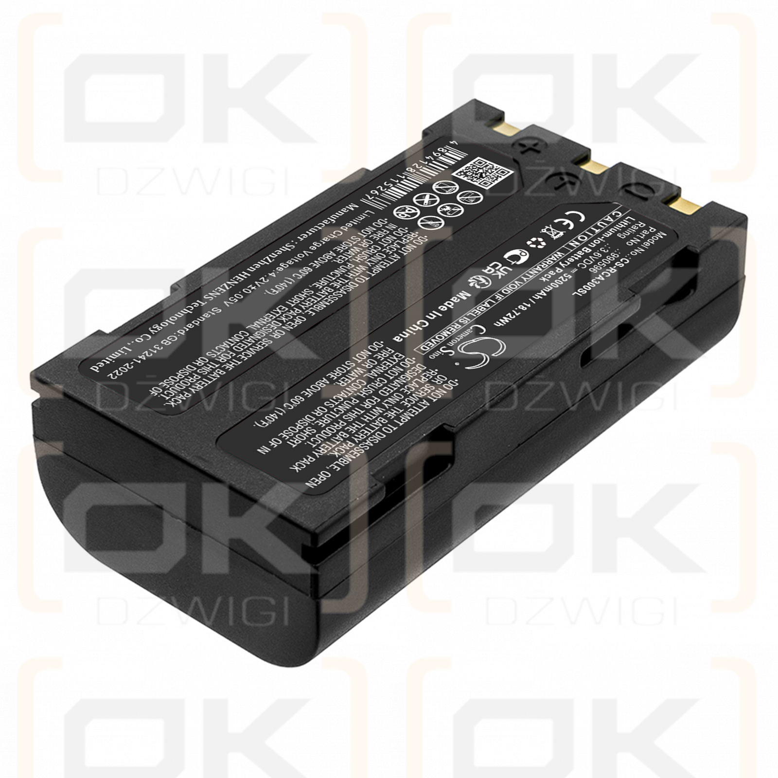 RIDGID CA-100 / 990596 5200mAh Li-ion 3.6V (Cameron Sino)