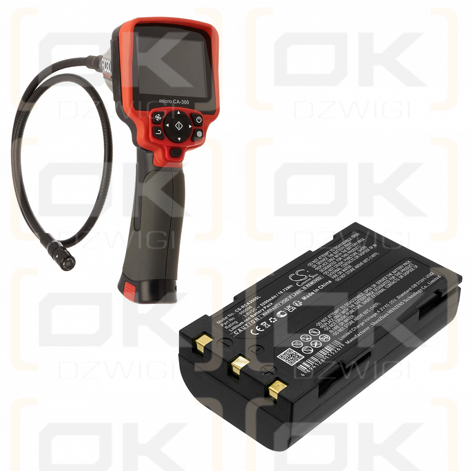 RIDGID CA-100 / 990596 5200mAh Li-ion 3.6V (Cameron Sino)