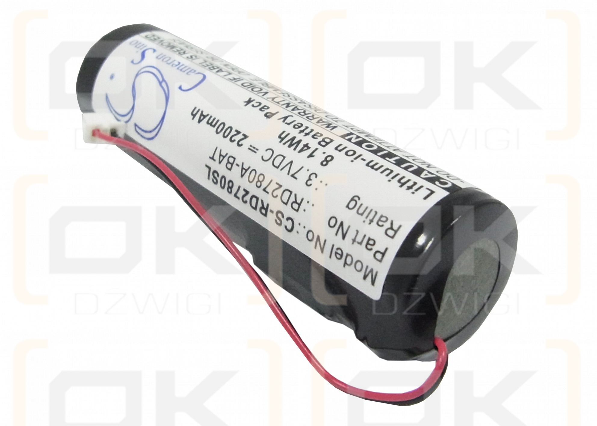 Reproductor MP3 RCA Lyra Jukebox RD2780 / RD2780A-BAT 2200mAh Li-ion 3.7V (Cameron Sino)