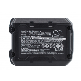 Ridgid Jobmax / R86048 4000 mAh Li-Ion 12,0 V (Cameron Sino)