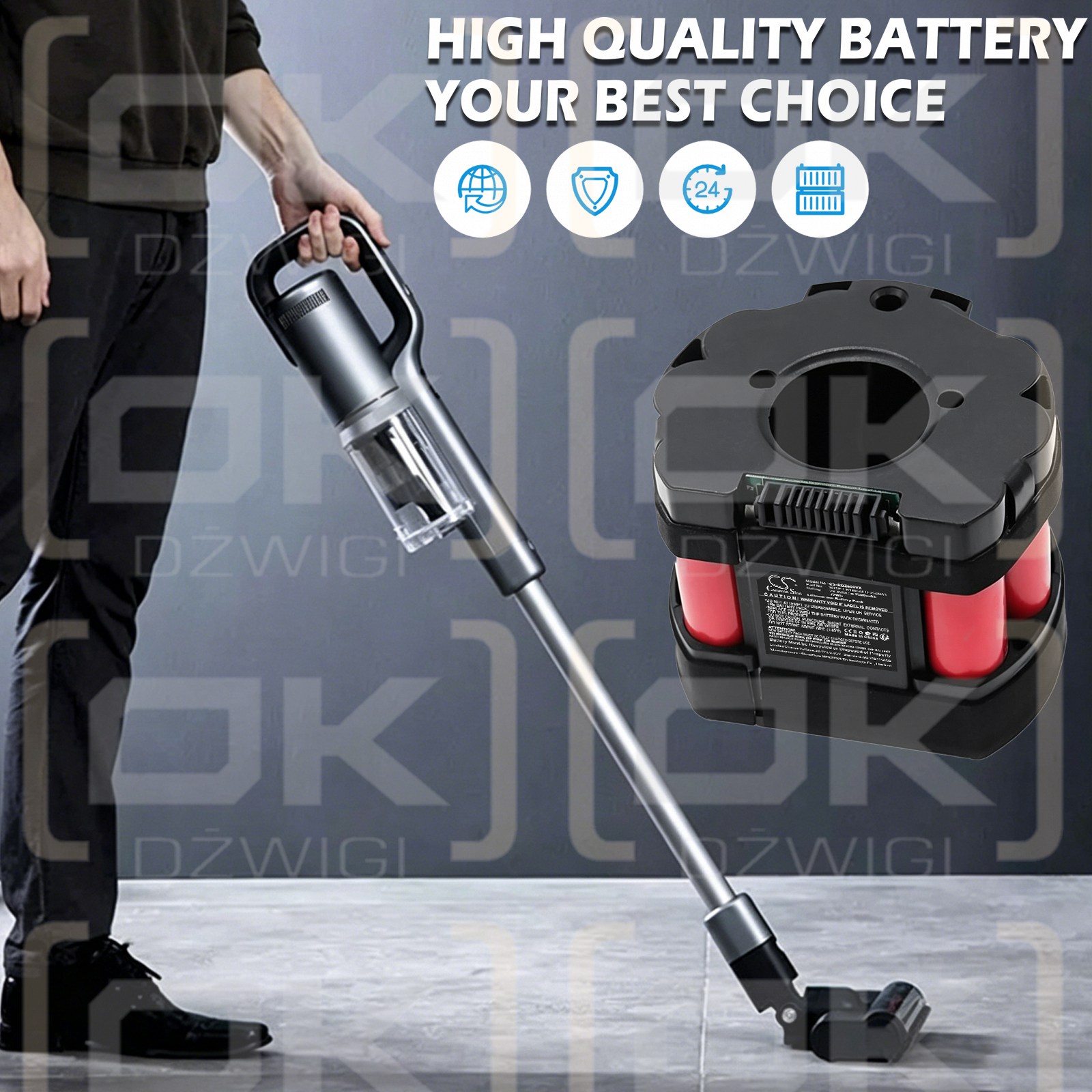 Bateria zamienna do Roidmi  XCQ06RM / 8INR18650HE2-2500-B0 2500 mAh Li-ion 28.8 V (Cameron Sino)