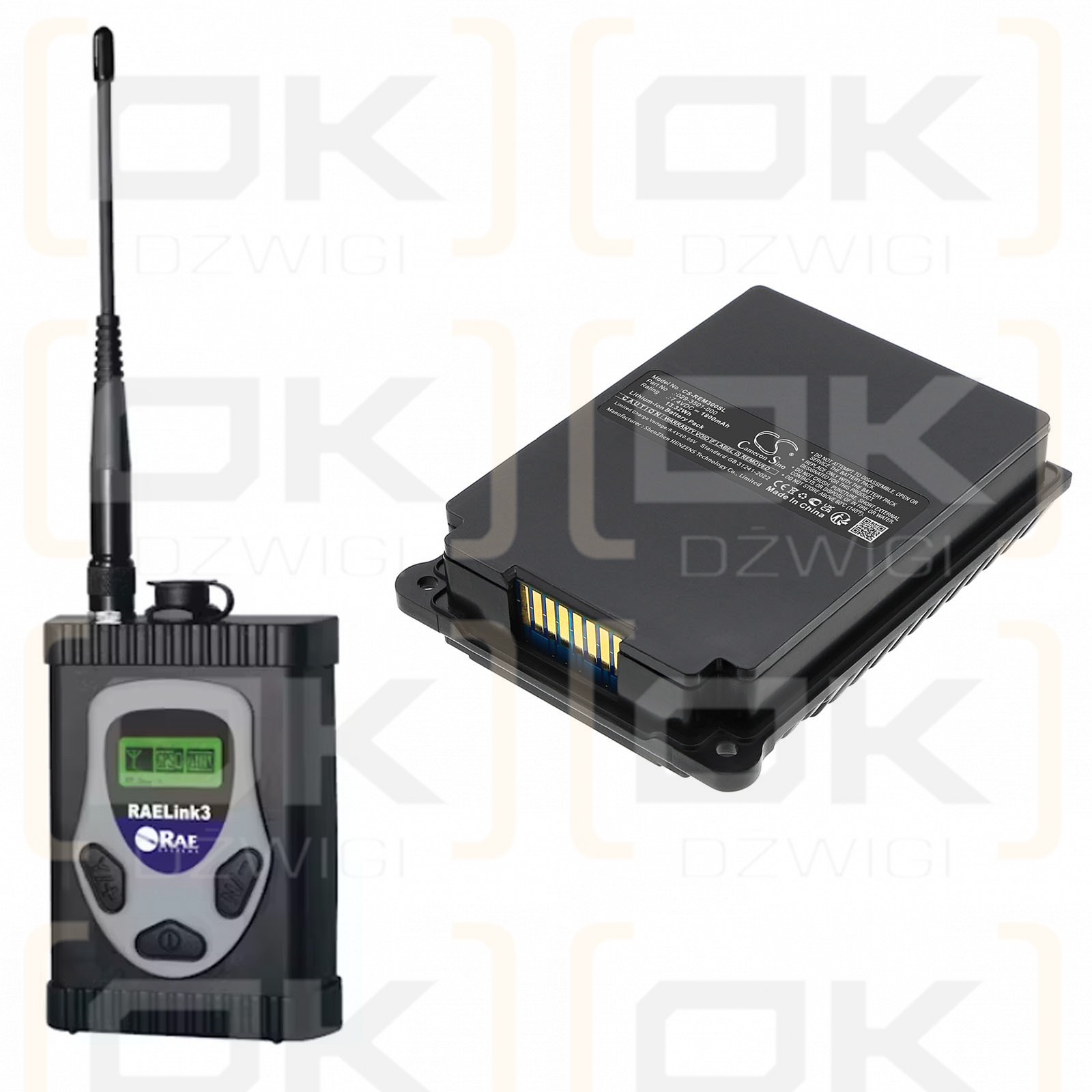RAE Systems RLM-3000 / 029-3501-000 1800 mAh Li-Ionen 7,4 V (Cameron Sino)