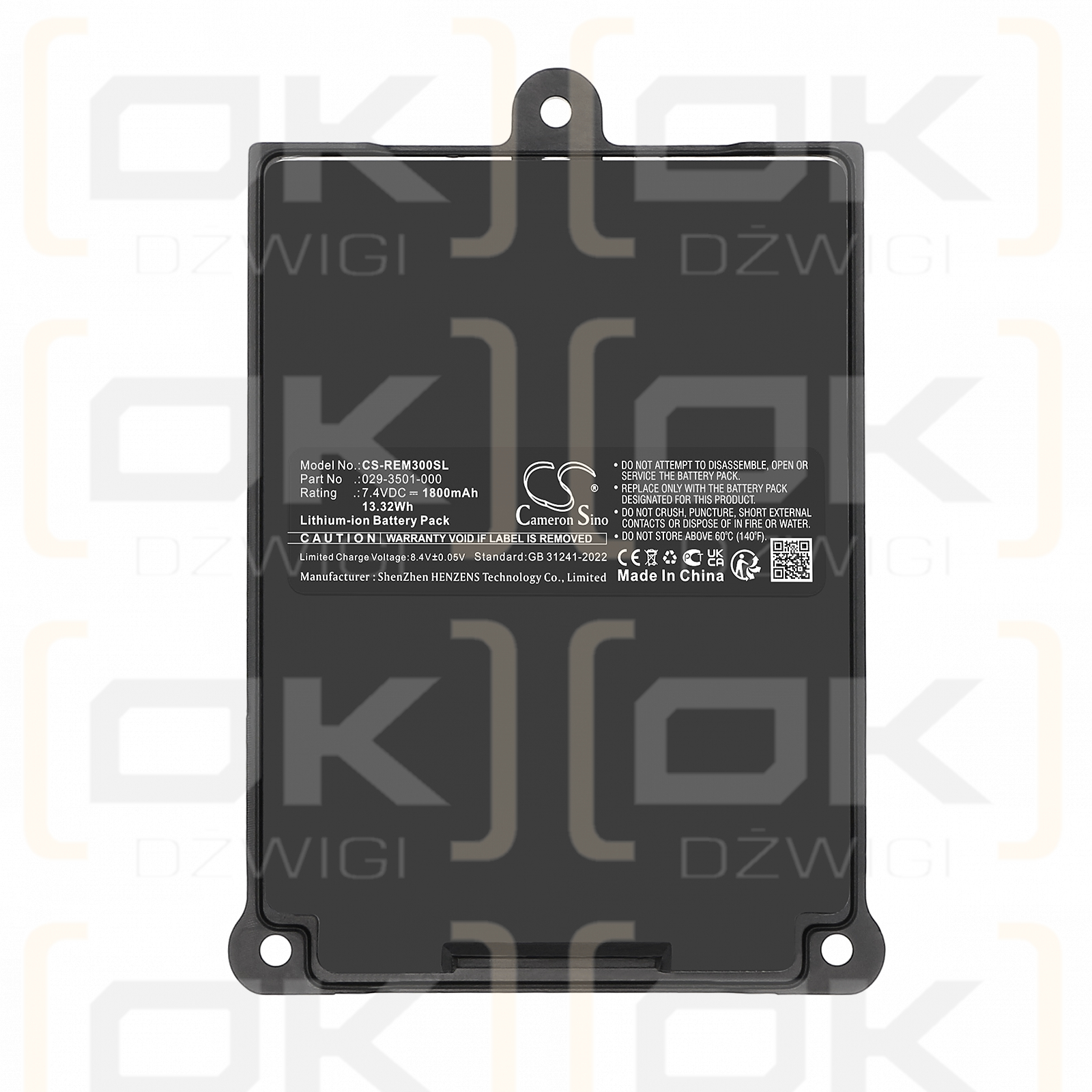 RAE Systems RLM-3000 / 029-3501-000 1800 mAh Li-Ionen 7,4 V (Cameron Sino)