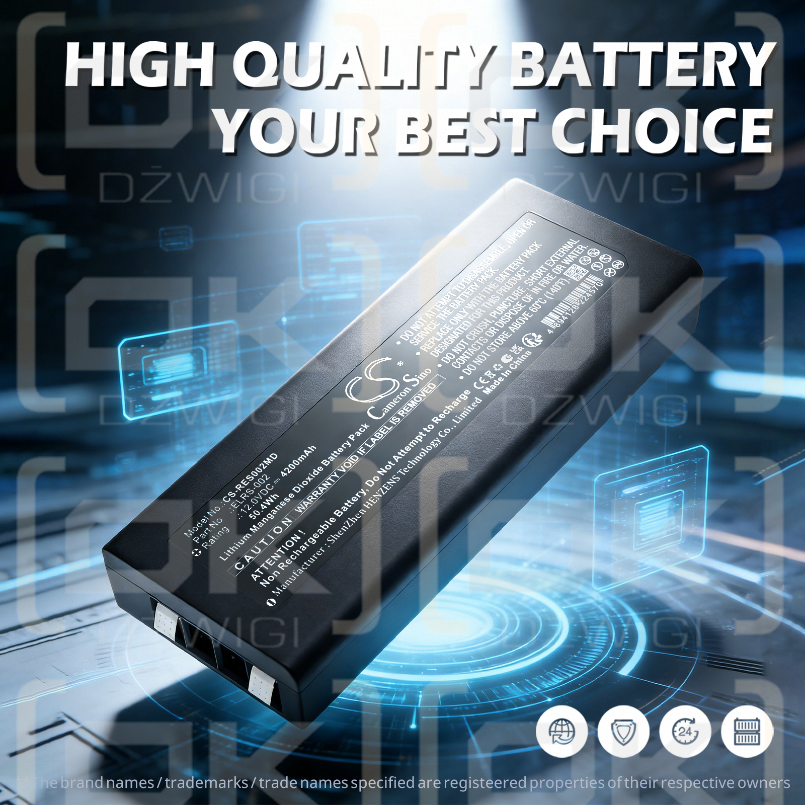 Progetti Rescue Sam Defibrillator / ELRS-002 4200 mAh Li-MnO2 12 V (Cameron Sino)