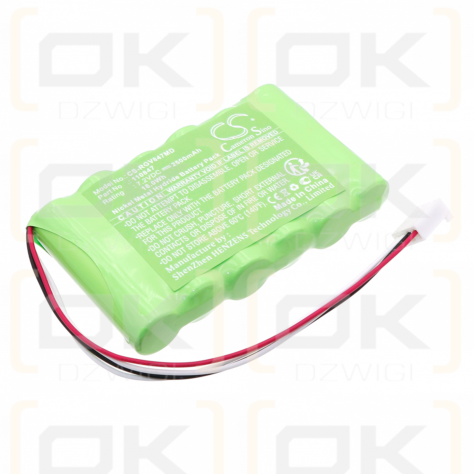 Rigel Uni-Sim Vital Signs Simulator / 110847 2500mAh Ni-MH 7.2V (Cameron Sino)