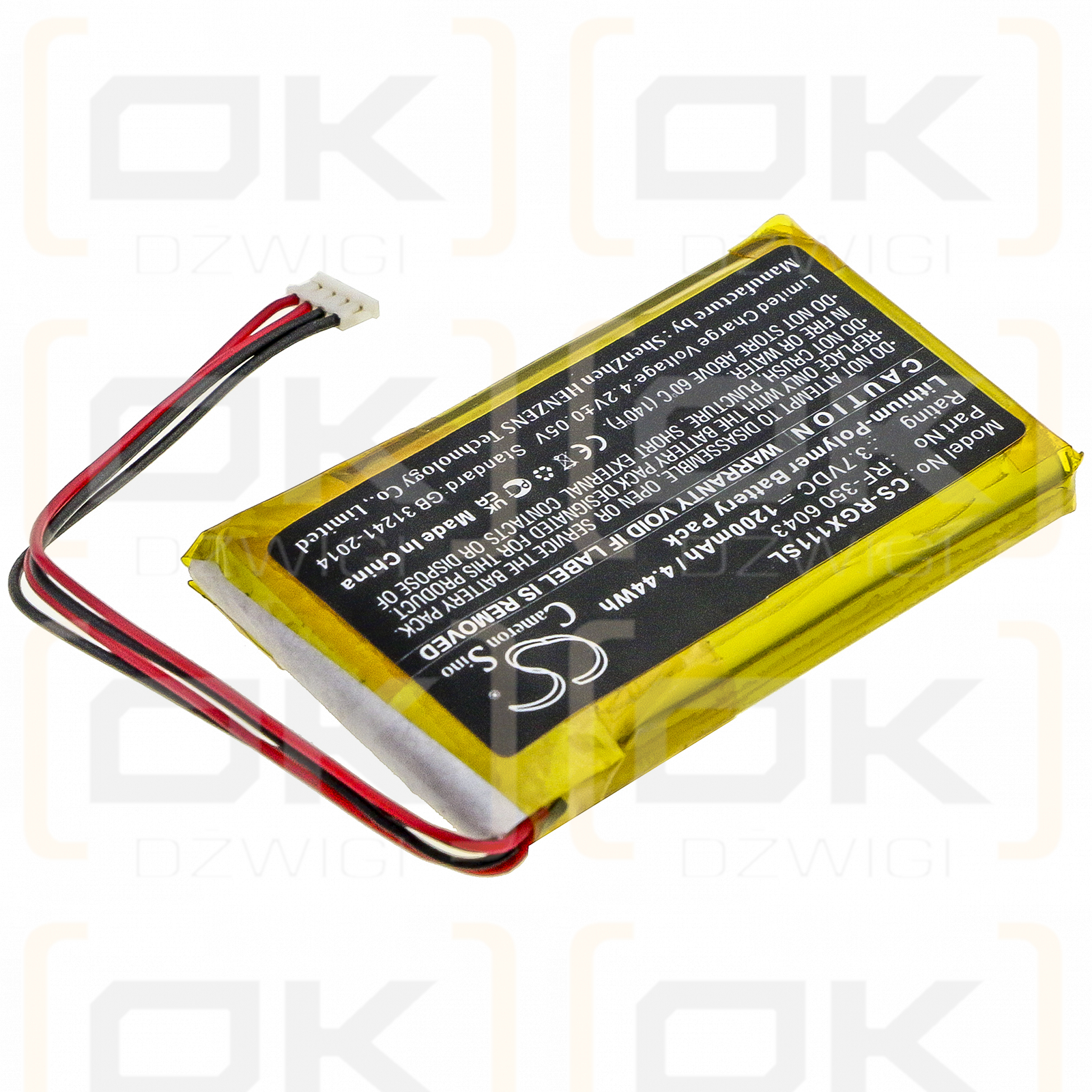 Renkforce GX-111 / RF-350 6043 1200 mAh Li-Polymer 3,7 V (Cameron Sino)