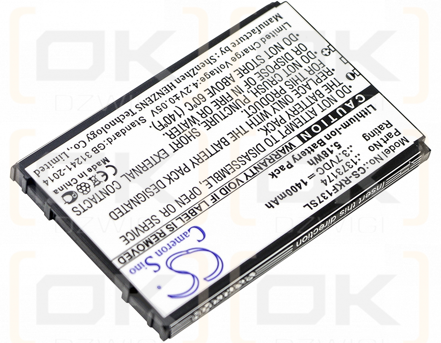 Renkforce 1373174 / BP-5L 1400mAh Li-ion 3.7V (Cameron Sino)