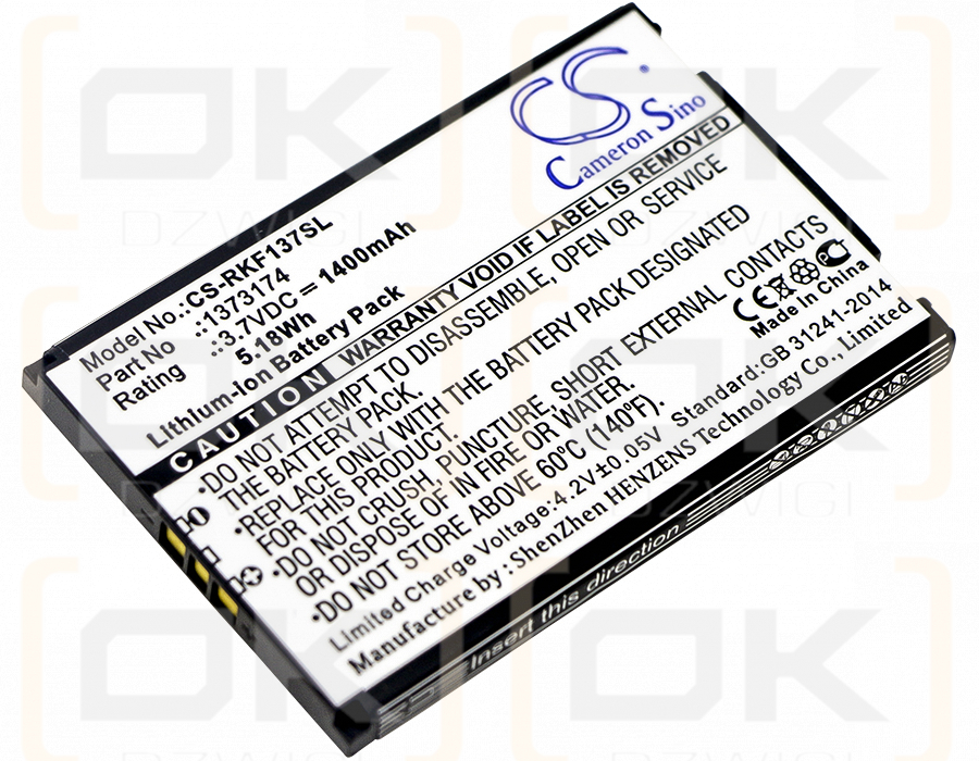 Renkforce 1373174 / BP-5L 1400mAh Li-ion 3.7V (Cameron Sino)