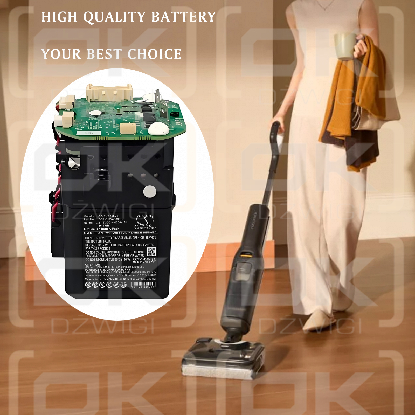 Roborock F25 RT / BCR-61P-4000TS 4000 mAh Li-ion 21.6 V (Cameron Sino)