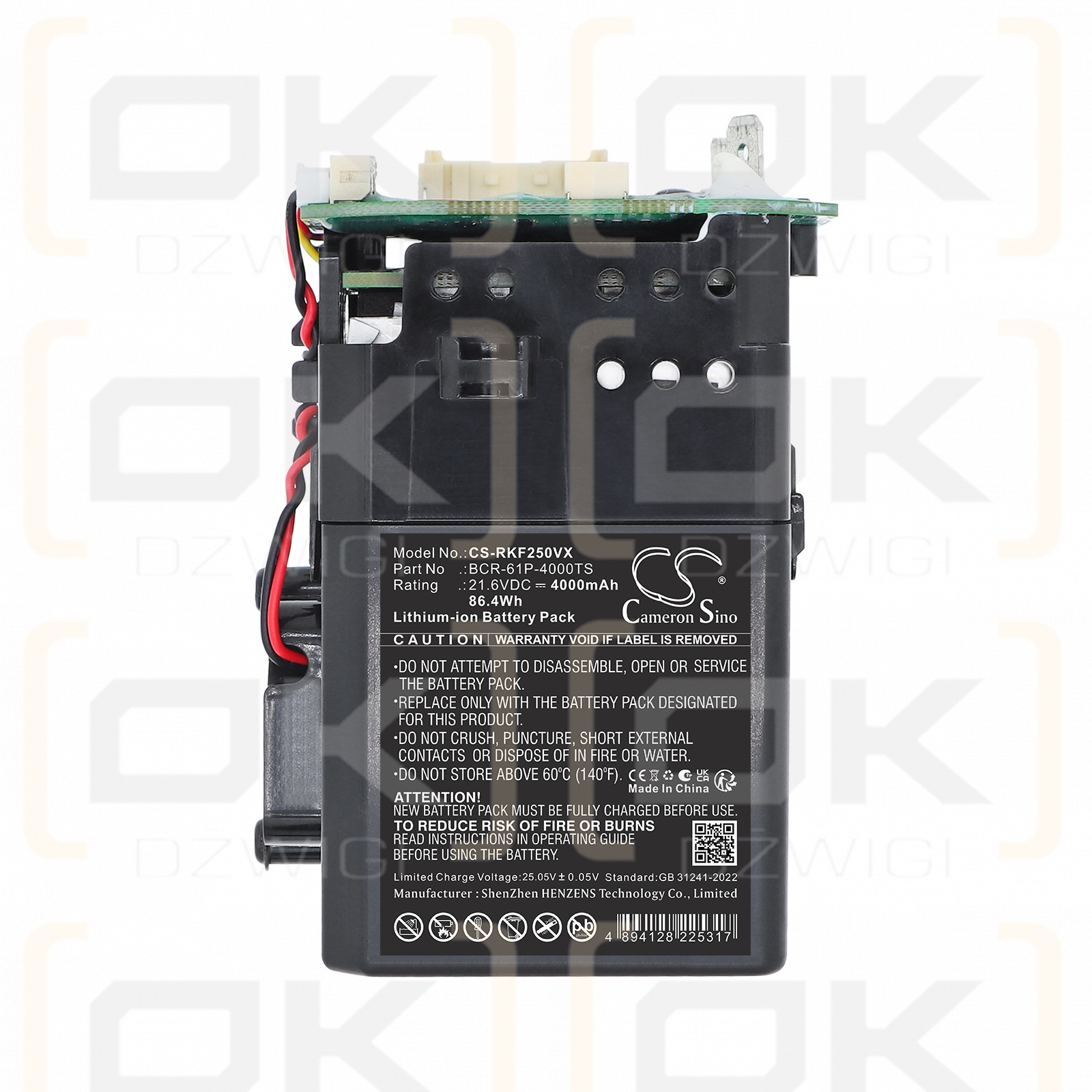 Roborock F25 RT / BCR-61P-4000TS 4000 mAh Li-ion 21.6 V (Cameron Sino)