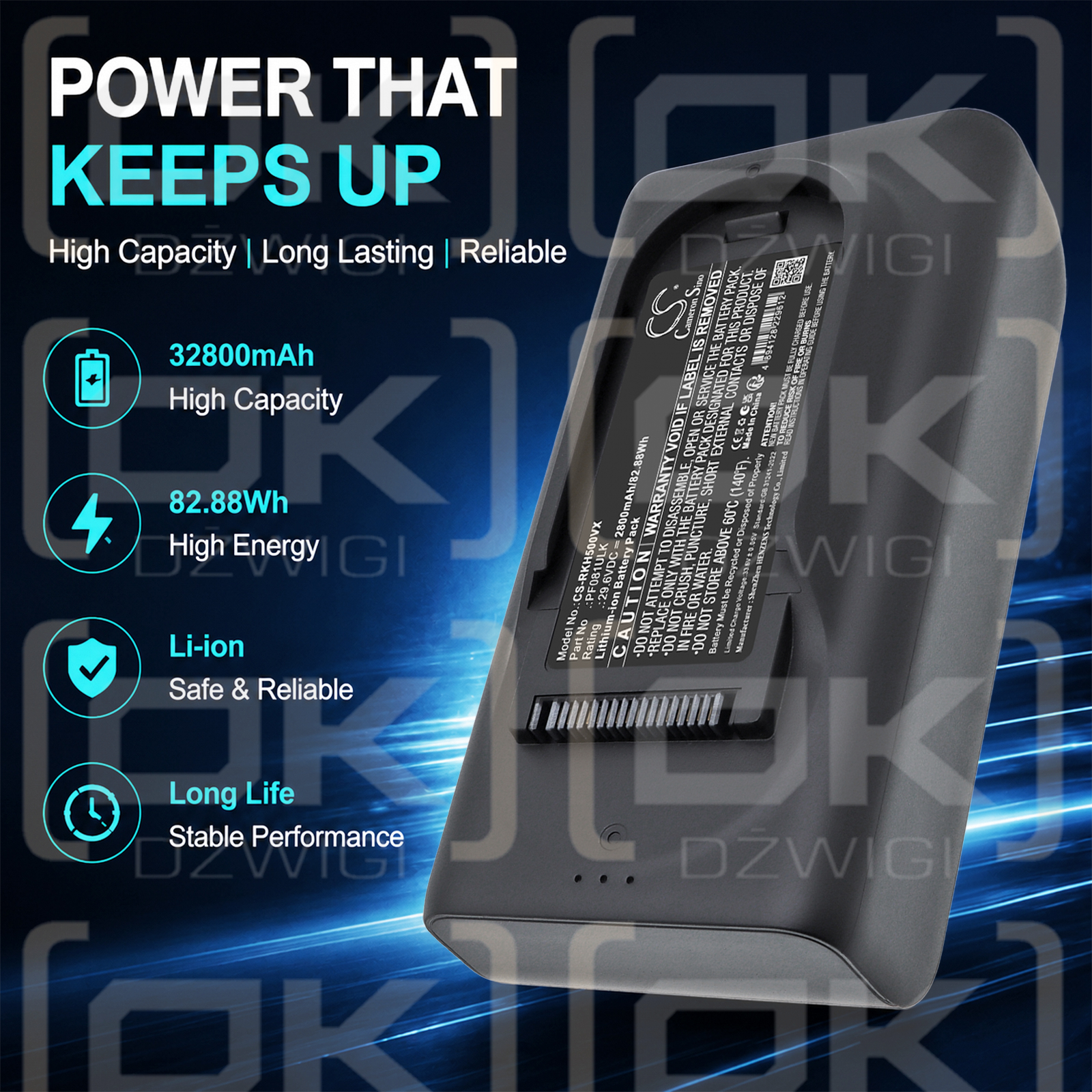 Bateria zamienna do Roborock H60 Hub Ultra / PF081ULK 2800 mAh Li-ion 29.6 V (Cameron Sino)