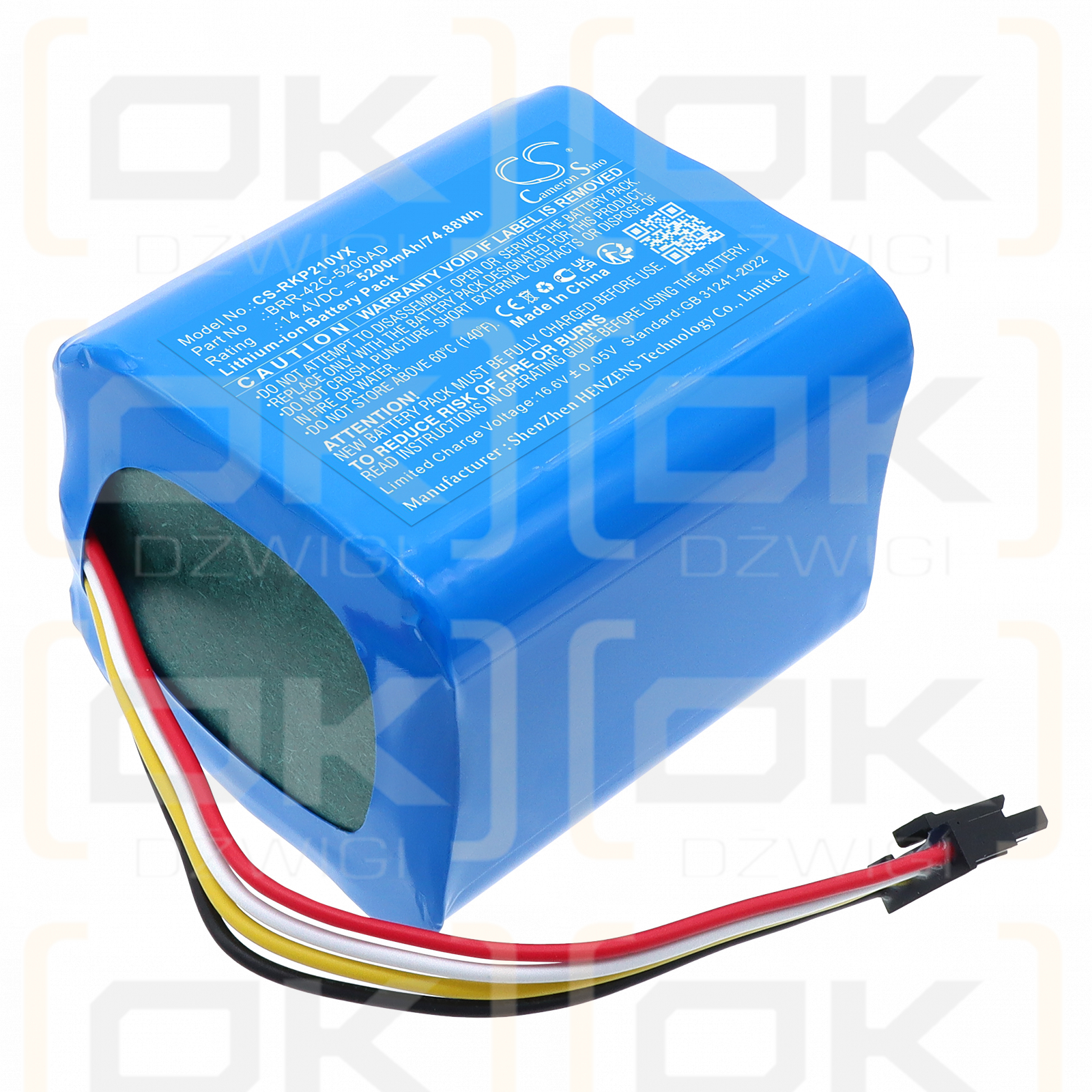 Roborock P20 Pro / BRR-42C-5200AD 5200 mAh Li-ion 14.4 V (Cameron Sino)