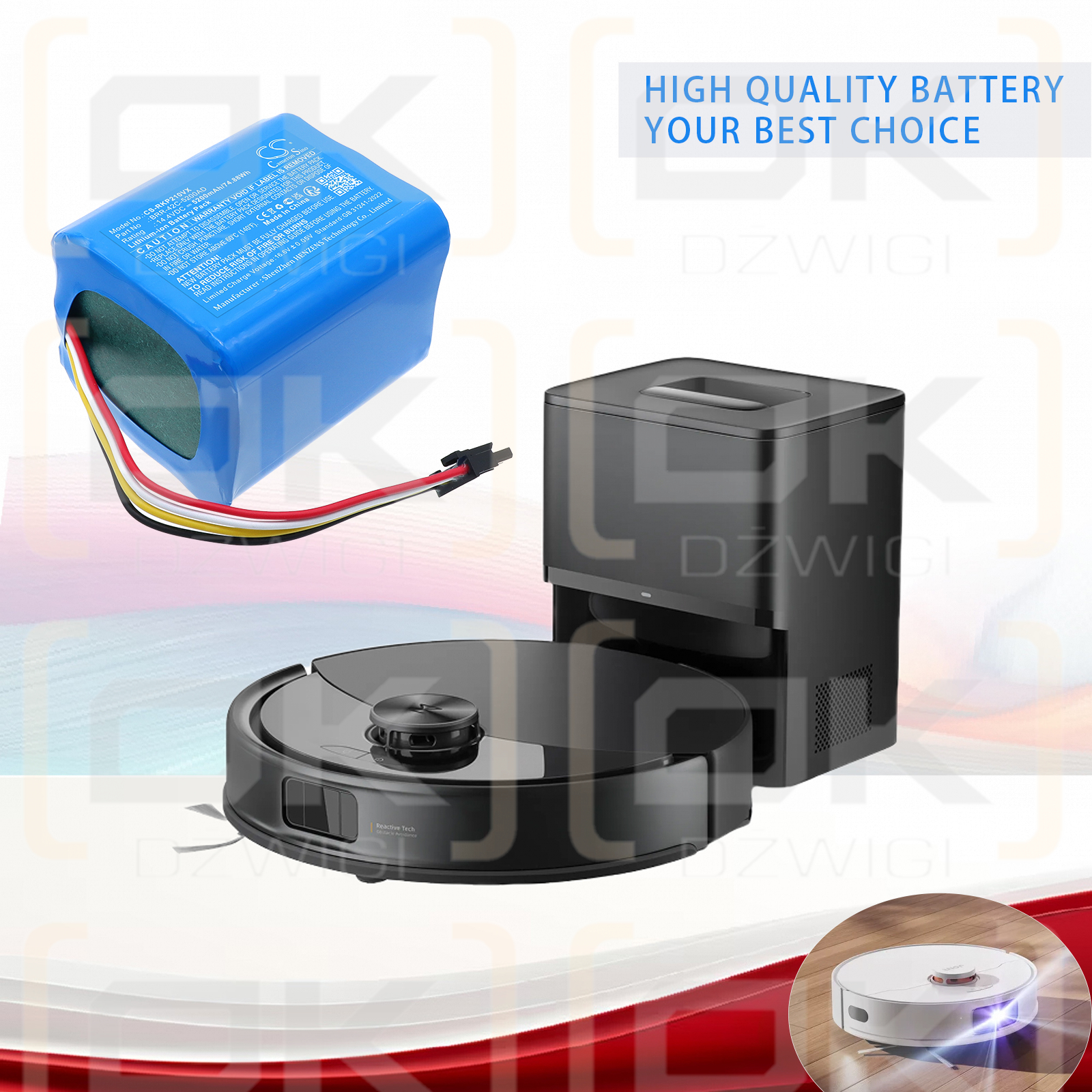Roborock P20 Pro / BRR-42C-5200AD 5200 mAh Li-ion 14.4 V (Cameron Sino)