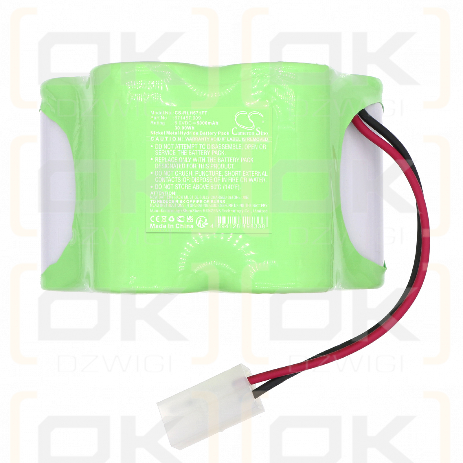 RZB Leuchten EHSS / 671487.009 5000mAh Ni-MH 6.0V (Cameron Sino)