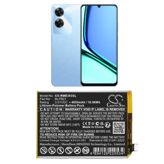 Realme RMX3938 / BLPB21 4850 mAh Li-Polymer 3,91 V (Cameron Sino)