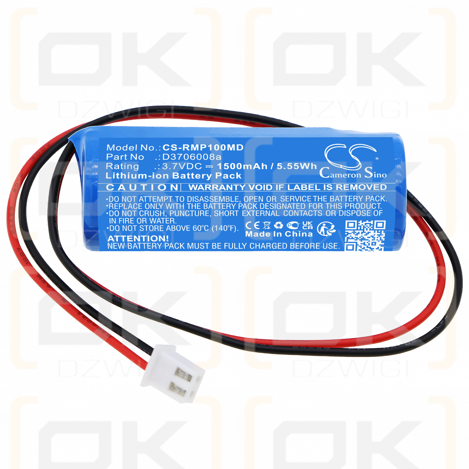 Revitive Medic PLUS Durchblutungsverstärker / D3706008a 1500 mAh Li-Ion 3,7 V (Cameron Sino)