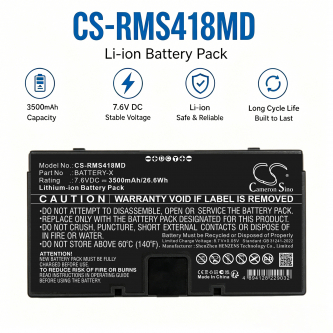 Ersatzakku für iRay XF DR Panel / BATTERY-X 3500 mAh Li-Ion 7,6 V (Cameron Sino)
