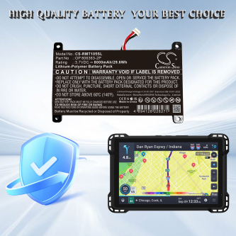 Replacement Battery for RAND McNally TND-1050 / OP 806363-2P 8000 mAh Li-Polymer 3.7 V (Cameron Sino)